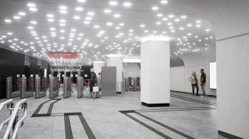 Станция Вавиловская Троицкой линии метро Москвы, проект, 2025 © Мосинжпроект