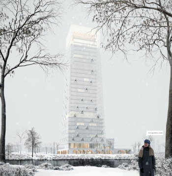 1 место конкурса на на разработку архитектурной концепции высотного здания в современном русском стиле © Творческий коллектив KASARCHITECTS 2