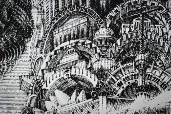 Выставка «Бумажная архитектура. Долгий ящик. Раздел II» Фрагмент, увиденный на выставке