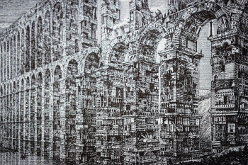 Выставка «Бумажная архитектура. Долгий ящик. Раздел II» Фрагмент, увиденный на выставке