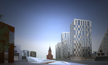 Architectural and town-planning concept of building new houses and renovating the residential block between the Lenin Street and the Soldatskoe Lake in the central part of Ufa