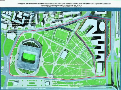 Проект комплексной  реконструкции территории Центрального стадиона «Динамо»