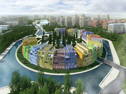 Master plan of residential complex “Gardens of cultures” on Pyatnitskoe highway