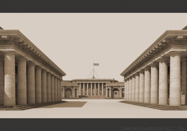 Architectural concept of the Court Quarter, Option 1 Copyright:  Maxim Atayants Architects