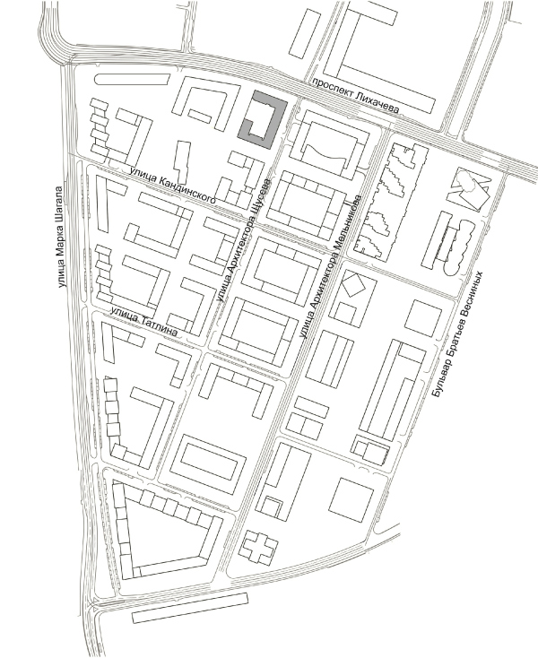 ZILART housing complex (Lot #4). Location plan Copyright:  Mezonproekt