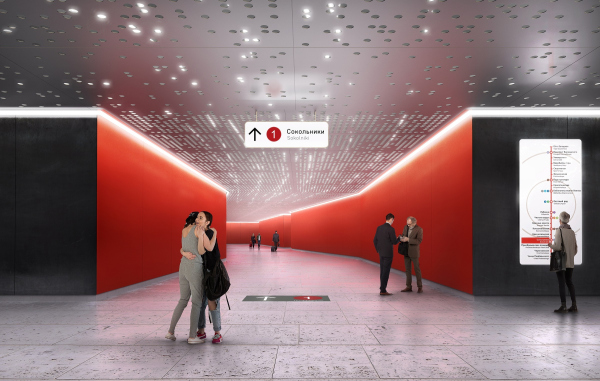 Design of the Stromynka metro station Copyright:  MAParchitects