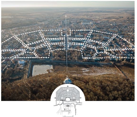 План А.Т. Болотова и современное состояние © «Новая земля»+ NEFA architects + ARTEZA