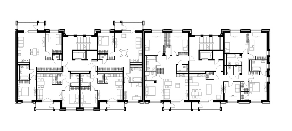 “Aleksandrovsky Sad” housing complex. Unit 1, Section 7-8 Copyright: © Т+Т Architects