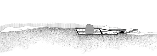 Vels Landscape Hotel. Section view A-A Copyright:  Ad Hoc Architecture