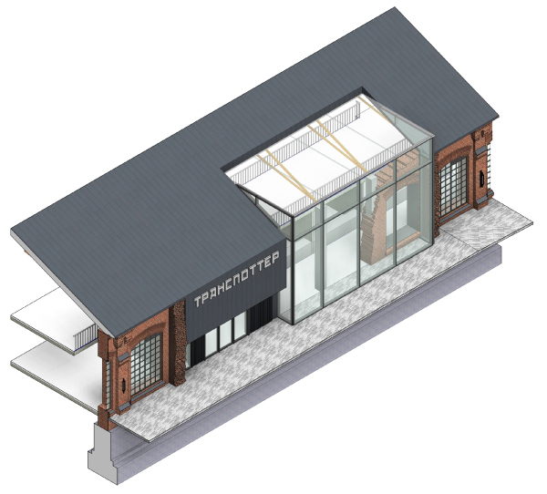 Concept for overhauling the former railroad car depot. Facades Copyright:  T+T architects