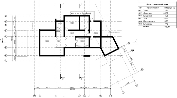 Osobnyak Danilova. Plan of the basement floor Copyright:  Studio of Roman Leonidov