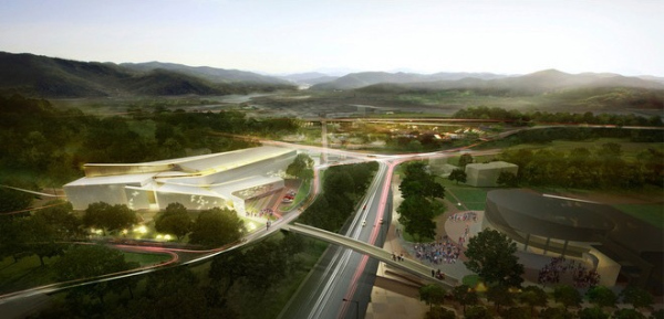 The project of a sports complex for the district of Dalseong-gun, Daegu, South Korea Copyright:  A-Len