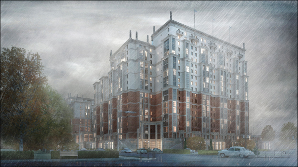 Overall view from the southeast. Renaissance housing complex Copyright:  Liphart Architects