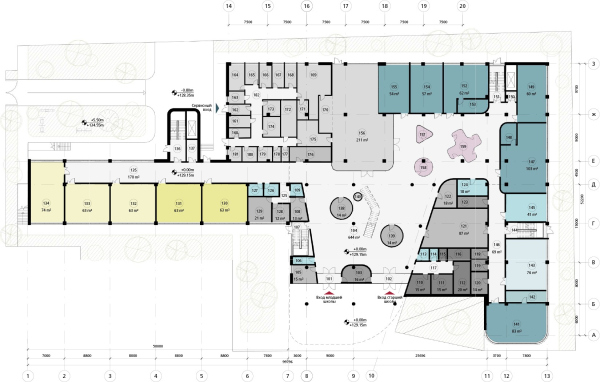 The school in Garden Quarters. A simplified plan of the first floor Copyright:  UNK project