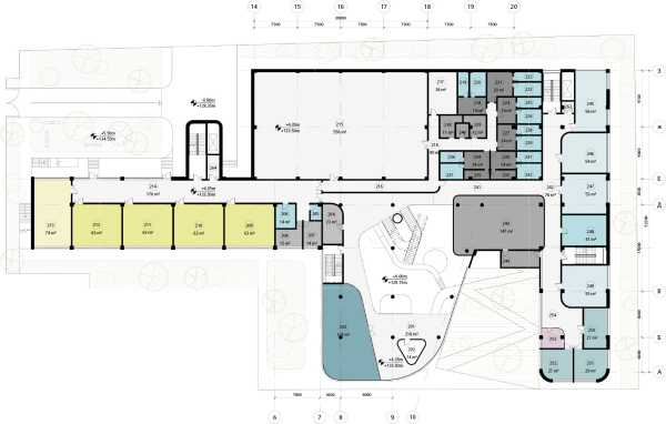 The school in Garden Quarters. A simplified plan of the second floor Copyright:  UNK project