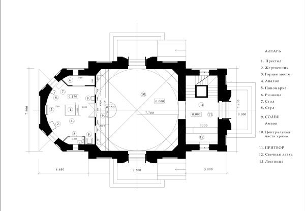 The plan. Church of the Beheading of John the Baptist at the Novodevichy Convent Copyright:  Utkin Studio