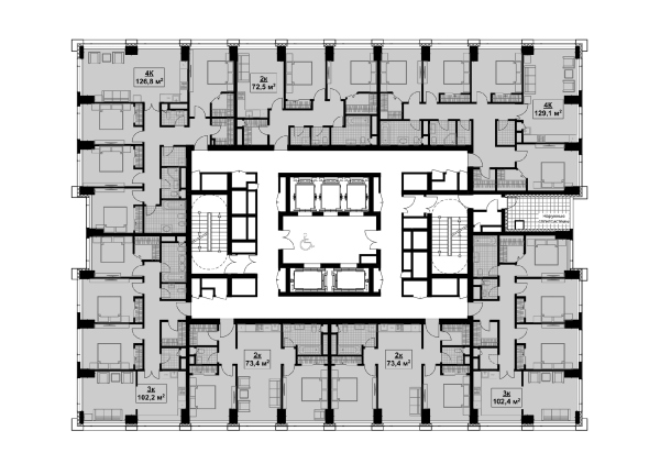 A standard floor. Building 2