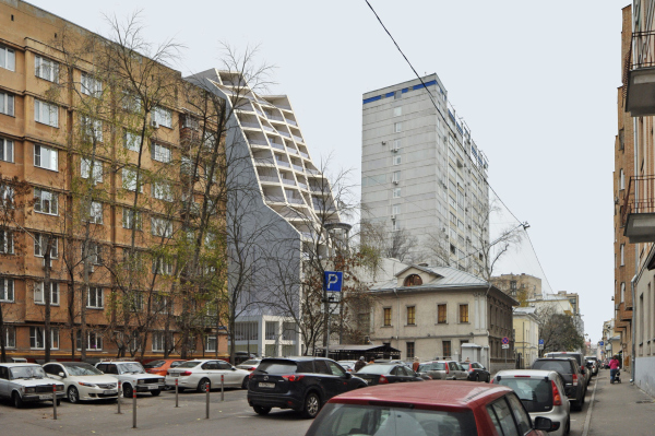 ЖК в Афанасьевском переулке, концепция фасадного решенния © GAFA