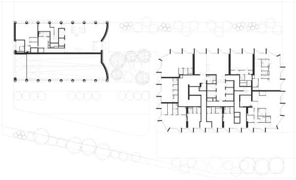 Plan of the 1st floor. The residential complex Fili Tower