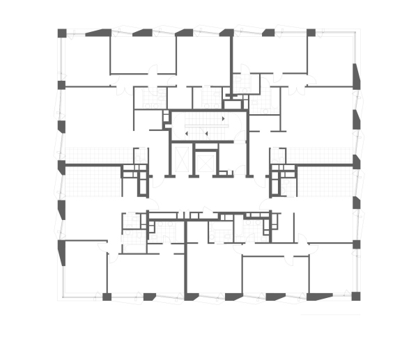 Plans of the 4-8 floors. “Maison Rouge” residential complex Copyright:  ADM