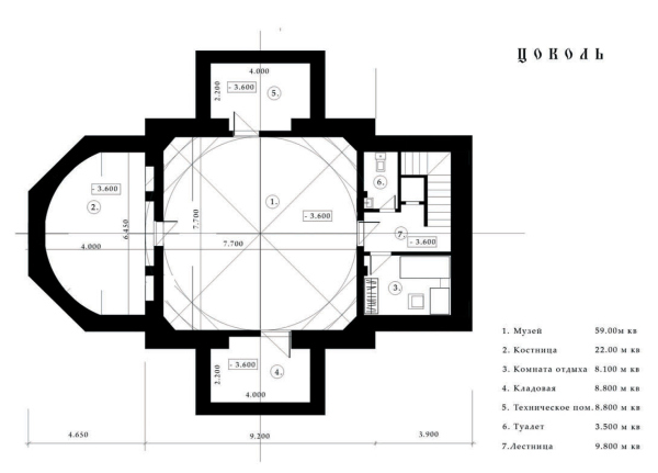 Layout of the basement tier. Church of the Beheading of John the Baptist at the Novodevichy Convent Copyright:  Utkin Studio