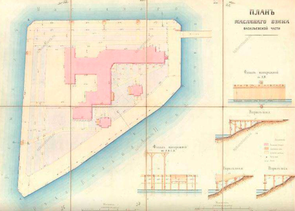 “Krasin” housing complex. Plan of “Maslyany Buyan” in its Vasilevsky Island part, 1876 Copyright: © Studio 44