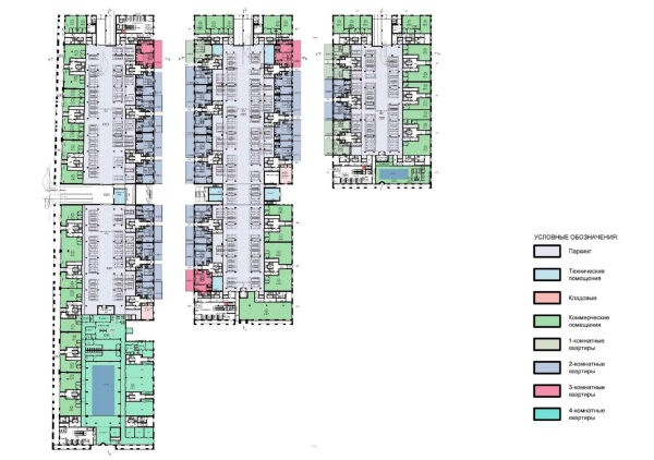 “Krasin” housing complex. Plan of the 1st floor Copyright: © Studio 44