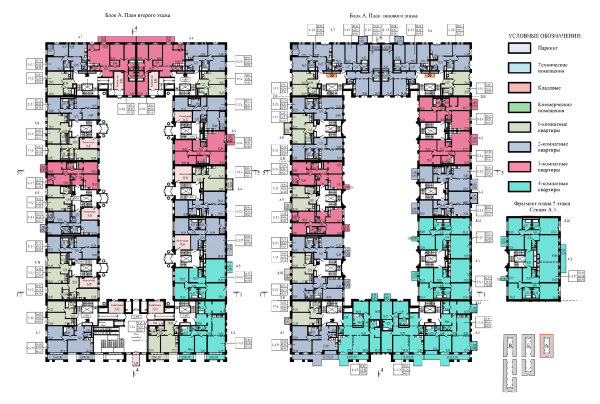 “Krasin” housing complex. Plan of the standard floor Copyright: © Studio 44