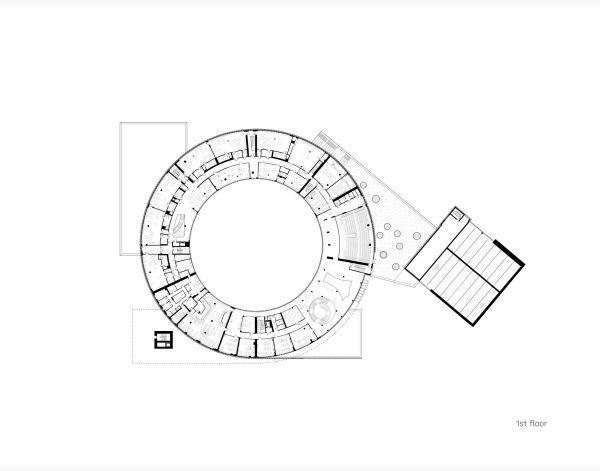 Plan of the 2nd floor. The educational complex in Nur_Sultan, a project, 2020 Copyright: © ATRIUM