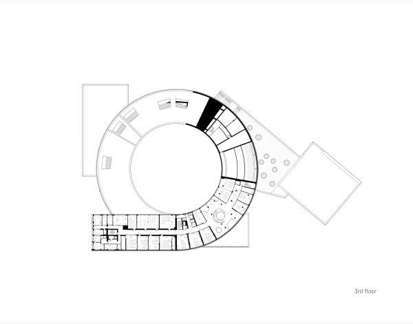 Plan of the 4th floor. The educational complex in Nur_Sultan, a project, 2020 Copyright: © ATRIUM