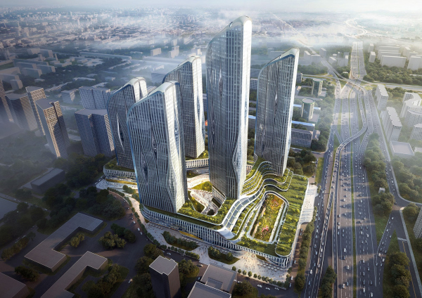 Union Towers, a concept, 2021 Copyright: © Zaha Hadid architects / provided by KROST