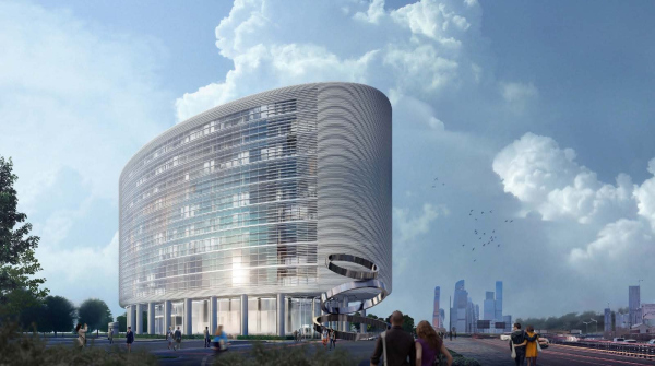 Scientific and Business Center in the Khoroshyovsky District Copyright:  UNK Group / provided by Moskomarkhitektura press service