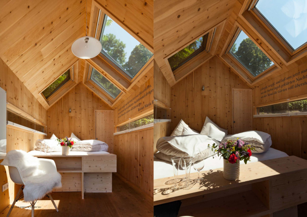 7 mobile holiday cabins. Maria Wilhelm & Element Design gmbh, Basel  Velux