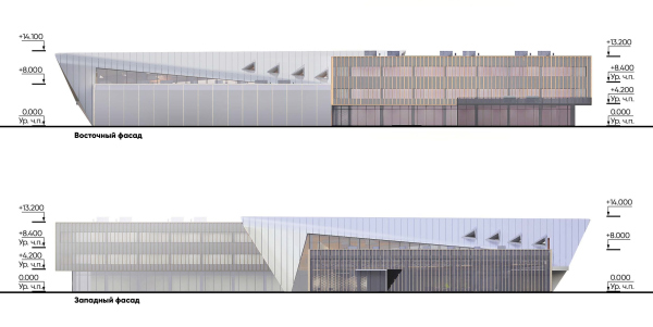 The Tobolsk airport. The eastern and western facades Copyright:  ASADOV Architects
