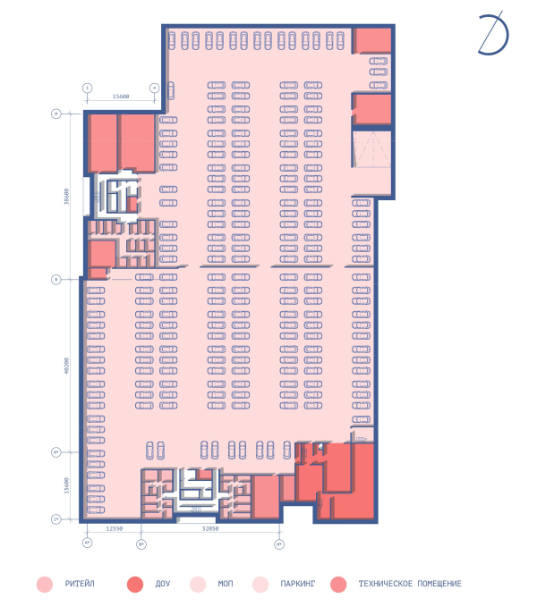 Ilmensky Level housing complex. Plan of the parking garage Copyright:  KPLN