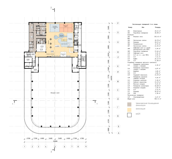 Recostruction of Klyazma health resort. Plan of the 2 floor Copyright:  KPLN
