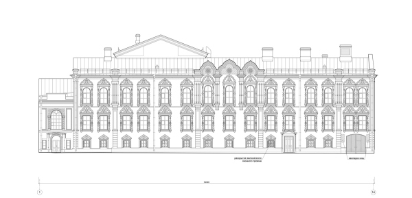 Restoration and modernization of the Mayakovsky Public Library. The main facade Copyright:  Studio 44