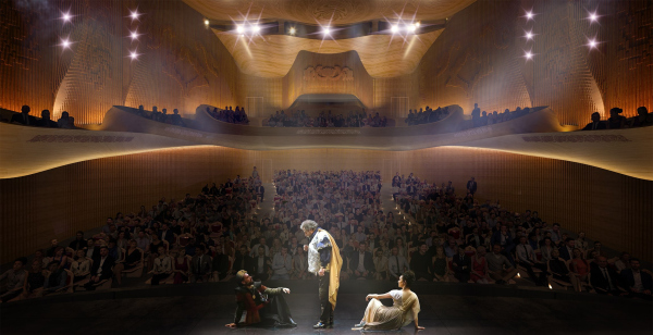 Театр Камала в Казани. Конкурсный проект, 2022 ТПО «Прайд», Zaha Hadid Architects, Atelier Ten, Theatre Projects