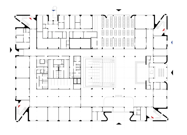 Plan of the 1st floor. The school in “Evrobereg” district Copyright: SVESMI  image courtesy by Brusnika
