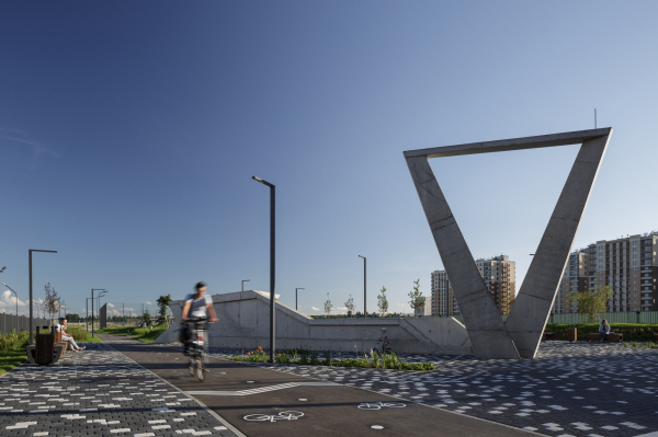The entrance sign at the White Nights boulevard Copyright:  FUTURA-Architects