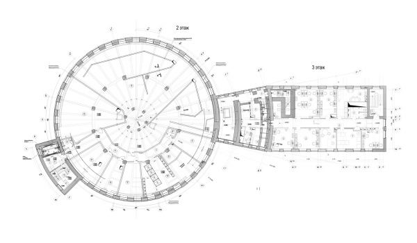 Plan of the 2nd floor. Zotov center for constructivist studies (Bread Factory #5
