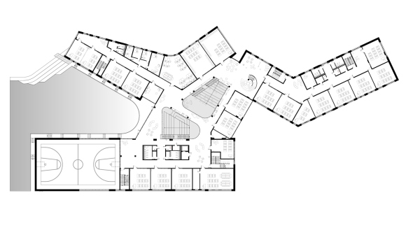 Private school QUANTUM. Plan of the 2 floor Copyright: Photograph  Evgeny Tkachenko / provided by ATRIUM Architects