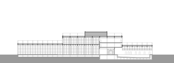 The Sports and Recreation Center, a cross-section view. The Balance complex Copyright: © Ginzburg Architects