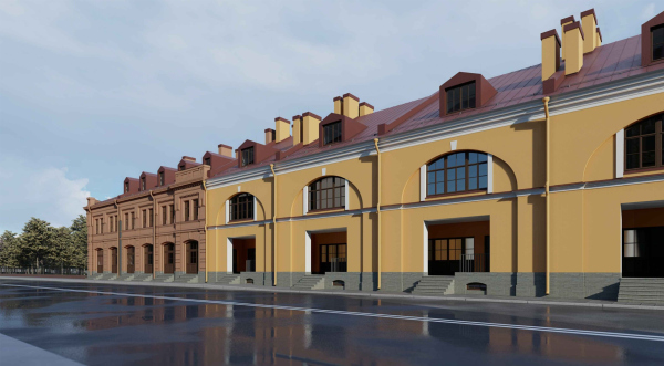 Project for restoration and adaptation of the Mytny Dvor building. Evgenyevskaya housing complex on the territory of Mytny Dvor, St. Petersburg Copyright:  Studio 44