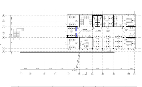 Plan of the 2 floor. Moloko Group office building Copyright:  Roman Leonidov