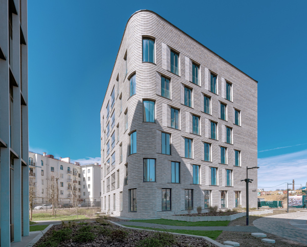 The Depo housing complex in Minsk, 3 buildings on Kiseleva Street, 6th stage (1st stage of construction) Copyright:  Sergey Skuratov ARCHITECTS