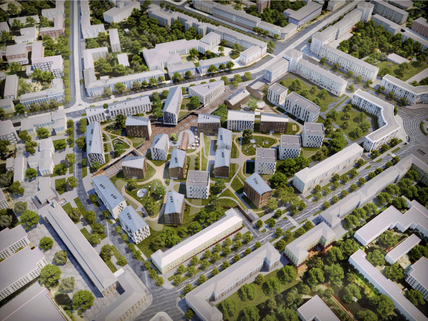 The Depo housing complex in Minsk, architectural concept, 2020 Copyright:  Sergey Skuratov ARCHITECTS