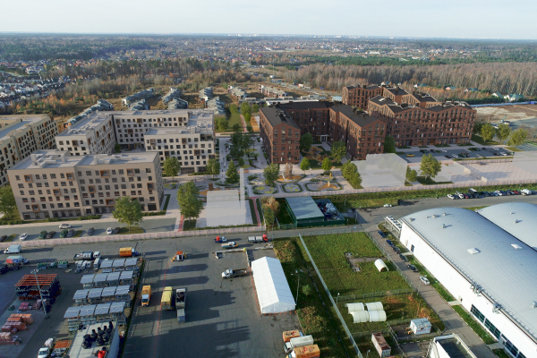 Project of planning the territory of a residential complex near the village of Pozdnyakovo in the Moscow Region Copyright:  Empate Architectural Bureau