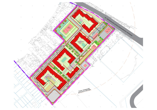 Project of planning the territory of a residential complex near the village of Pozdnyakovo in the Moscow Region Copyright:  Empate Architectural Bureau