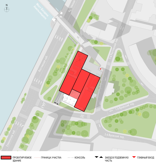 Moscow Gymnasium #1. Location plan Copyright:  Sergey Skuratov ARCHITECTS